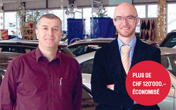 Didier Leuba, administrateur du groupe Leuba et Michel Santus, directeur technique des garages