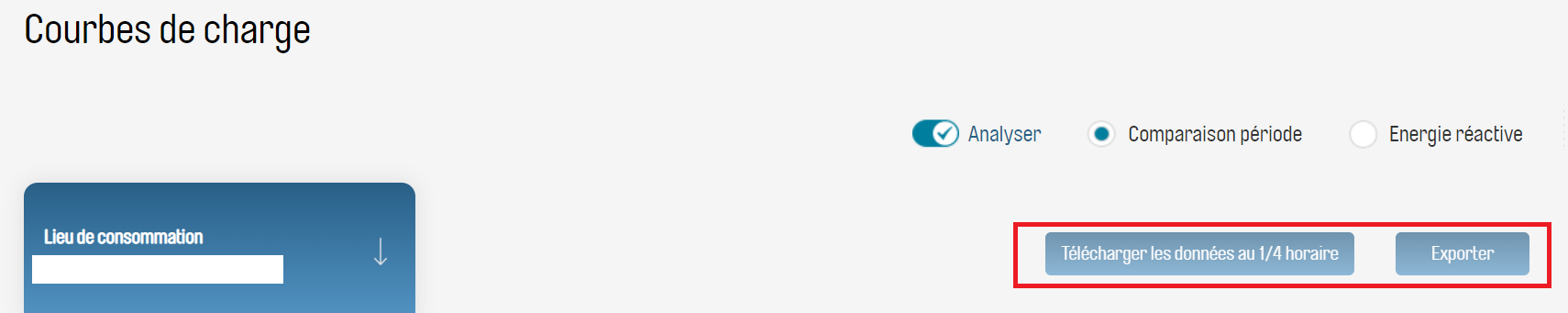 télécharger mes données aux ¼ horaire sur Excel.